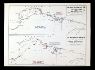 二战地图 74 - 北非利比亚战役托布鲁克巴迪亚 - 隆美尔对沃维尔二战 — 第 1/3 张图片