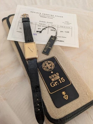 Corum Ingot 15 gr. Solid 999.9 Gold Bar Dial 18k Gold Case Manual Wind Watch - Image 1 of 4