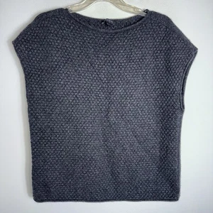 Lafayette 148 New York Sleeveless Sweater-100% Cashmere-Gray-Size Small - Picture 1 of 7