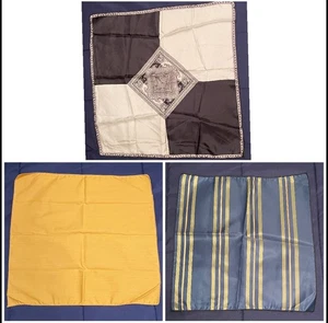 Vintage Ashear Silk Pocket Square 1960’s Hand Rolled Italy Diamond Geometric 18” - Picture 1 of 5