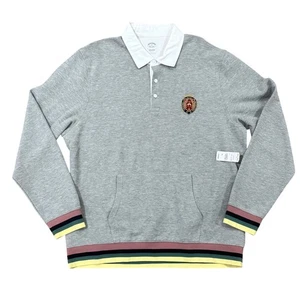 Felpa Rugby Uomo Nuova con etichette $128 Brooks Brotherscrest XXL Grigio - Foto 1 di 6