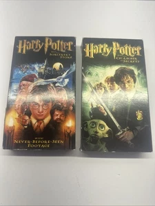 Harry Potter VHS Chamber of Secrets & The Sorcerer’s Stone LOT Year 1 & 2 - Picture 1 of 6