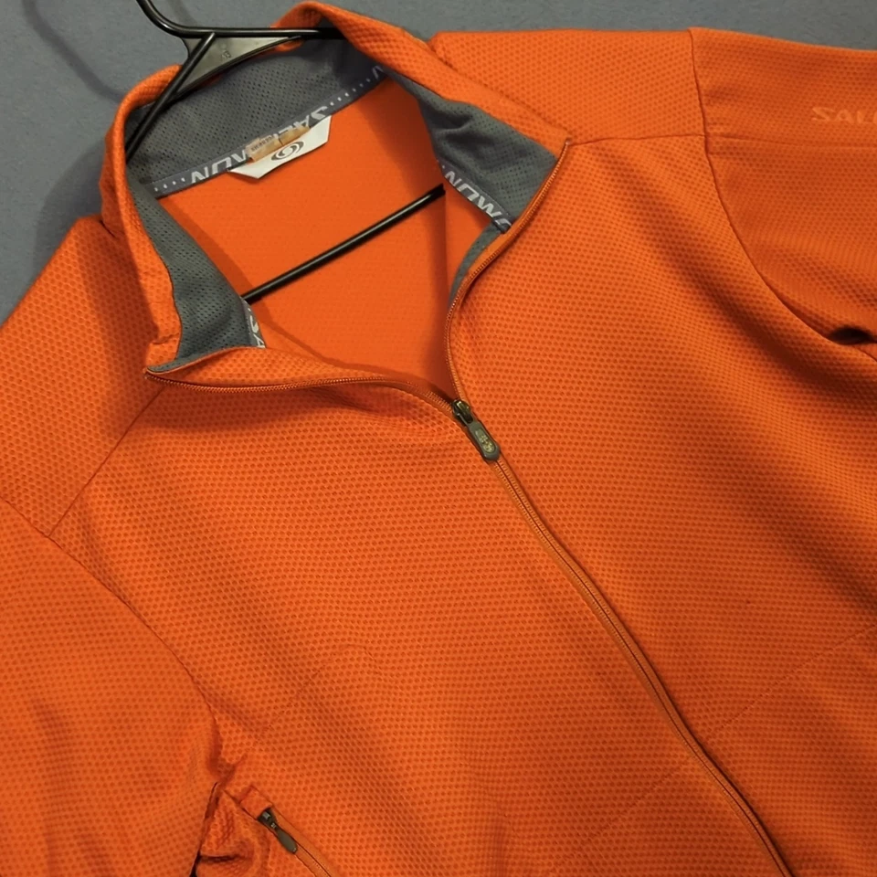 Jaqueta Salomon Masculina M (estimada) Laranja Motomesh Bolsos com Zíper Completo - Imagem 1 de 4