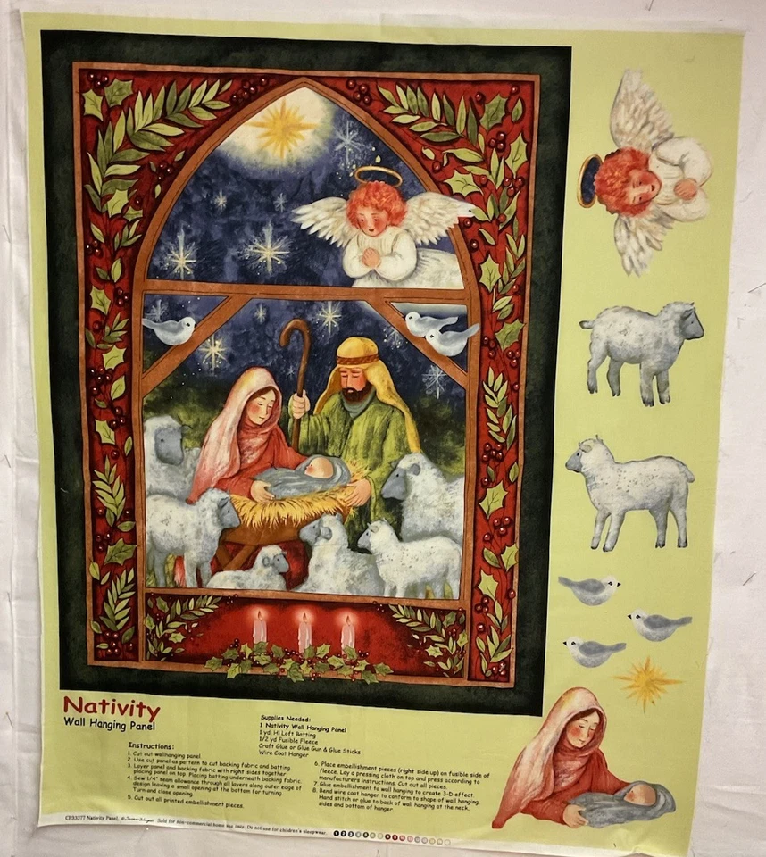 Panel: Belén colgante de pared 100 % algodón Foto 1 de 1