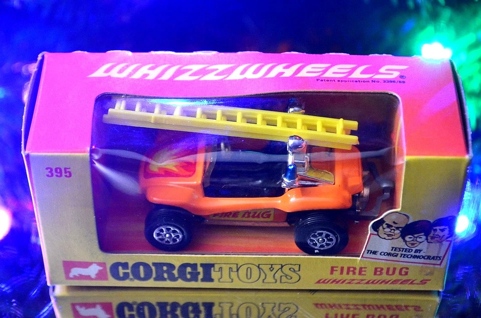 VTG Corgi Whizzwheels 1971 Fire Bug #395 G.P. Beach Buggy S=1:50 Diecast MIB NOS - Image 1 of 4