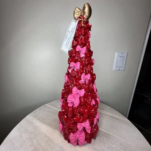 Neu mit Etikett Cupcakes und Kaschmir rot rosa Schleife Weihnachtsbaum mit Gold Topper Viral Dec - Bild 1 von 9