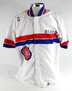 1996-97 Detroit Pistons Stacey Augmon #2 Game Used White Warm Up Jacket 46 809 - Picture 1 of 12