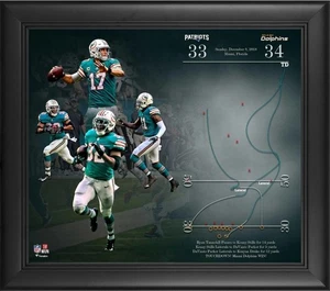 Fanatics Miami Dolphins Framed 15x17 "Miracle In Miami" Collage - Picture 1 of 1