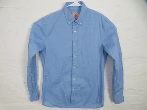 J Press Shirt Mens Medium Blue Button Down Collar Cotton Trunk Club Casual Top - Picture 1 of 7