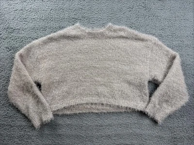 Art Class Girl's Size Large (10-12) Fuzzy Sweater Gray - Image 1 of 4