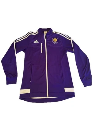 Orlando City Jacket Mens Medium Full Zip Warmup MLS Soccer Adidas Purple - Image 1 of 4