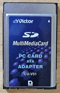 Netgear WG511T WiFi Card + Victor CU-VS1 SD Adapter PCMCIA Bundle Retro - Afbeelding 1 van 2