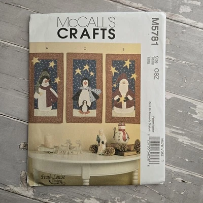 McCall's 5781 Uncut Crafts Snowman Santa Mini Quilt Wall Hanging - Image 1 of 3