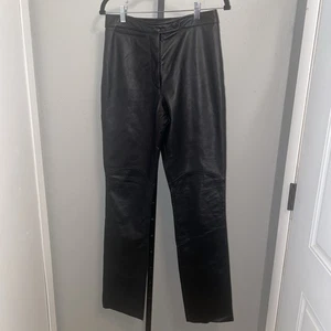 Wilsons Leather Damen schwarze gerade Lederhose - Größe 8 - Bild 1 von 6
