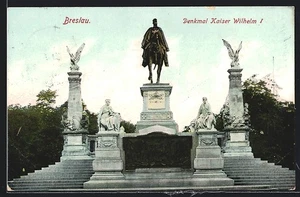 Breslau, Denkmal Kaiser Wilhelm I., Ansichtskarte 1906 - Bild 1 von 2