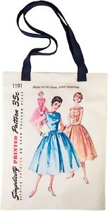Simplicity Vintage Fashion 1950's ''Make in No Time'' Shoulder Tote Bag, 1191