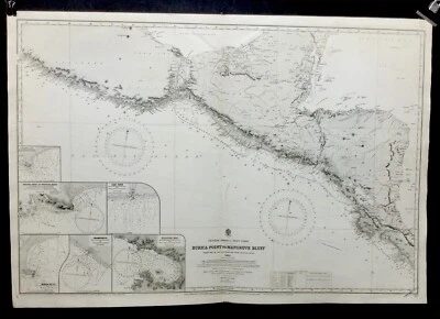 CARTA DE ALMIRANTAZGO DE COLECCIÓN. No.587.  FAROL DE PUNTO DE BURICA a MANGLAR. 1914 edición Foto 1 de 4