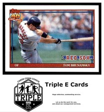 1991 Topps #675 Tom Brunansky Boston Red Sox ~A5H