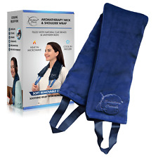 Microwave Heating Pad - Heated Neck Wrap - Clay Beads & Lavender for Moist Heat