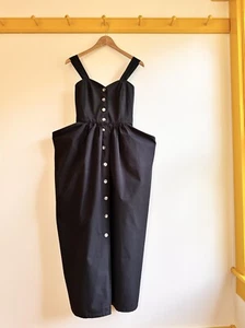 Maryam Nassir Zadeh schwarz Baumwolle Pilar Kleid hergestellt in den USA Größe 4 fällt klein aus XS 2 - Bild 1 von 7