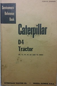 Caterpillar Diesel D4 Tractor Service Repair Manual 4G 7J 2T 5T 6U 7U Crawler - Picture 1 of 5
