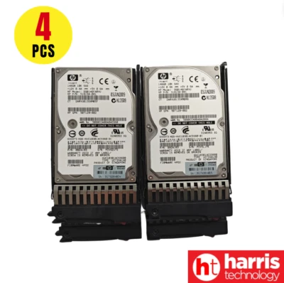 4PK HP 518194-001 146GB 6G 10K RPM 2.5" SAS HDD With Caddy 507129-002 0B24183 - Image 1 of 4