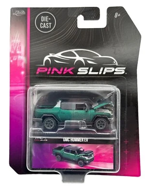 Jada Toys 2023 "Pink Slips" Verde GMC Hummer EV Escala 1:64 Foto 1 de 4