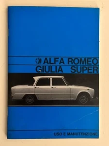 Libretto uso e manutenzione Alfa Romeo Giulia Super - Foto 1 di 1