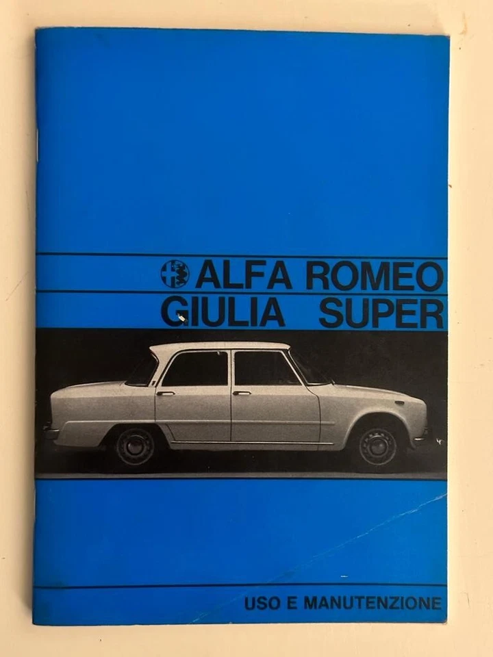 Libretto uso e manutenzione Alfa Romeo Giulia Super - Immagine 1 di 1