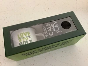 Golf Lover’s Gift Mug & Sock Set Crew Socks Men’s 10-13 - New in a Box - Picture 1 of 5