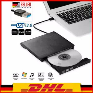 Externes DVD Laufwerk USB 3.0 Brenner Slim CD DVD-RW Brenner für PC Laptop DE - Bild 1 von 9