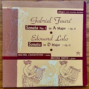 Faure/Lalo Sonatas-Chauveton-Allegro ALG 3032-Auto’d Record Label - Picture 1 of 6