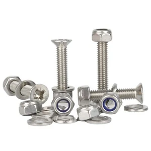 Tornillos a máquina contrahundidos M2 M2.5 M3 Pozi Nyloc tuercas lavadora A2 acero inoxidable - Imagen 1 de 20