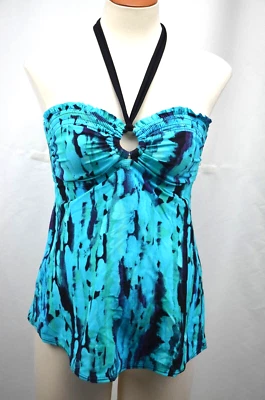 Tankini Liz Lange MATERNIDAD Negro Azul Verde Halter NUEVO TANQUE DE NATACIÓN TOP TALLA S Foto 1 de 4