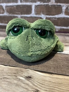 RUSS BERRIE DERMOT THE FROG GREEN TOAD BIG EYES 11" PLUSH TOY STUFFED ANIMAL GUC - Picture 1 of 8