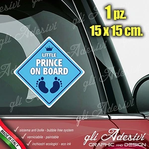 Adesivo Stickers Auto Moto Camper PRINCE ON BOARD segnale a bordo - Picture 1 of 1