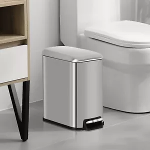 1,3 Gallonen Edelstahl Mülleimer Badezimmer Mülleimer Stufen Pedal Mülleimer - Bild 1 von 14
