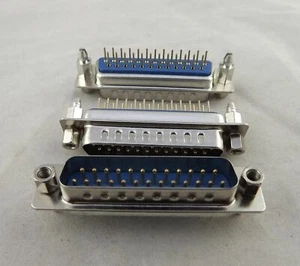 10 D-SUB DB25 25Pin Male DIP PCB Solder Connector Adapter DP25 2 Rows Lock Screw - Picture 1 of 11