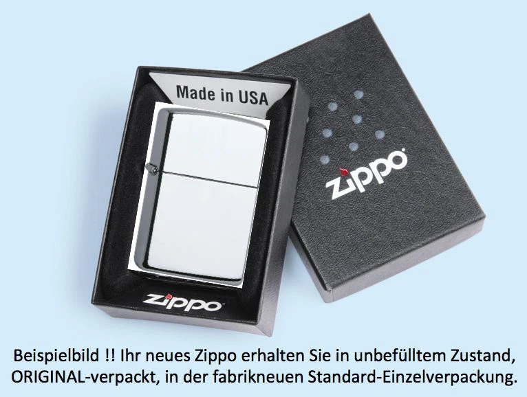 Zippo ORIGINAL USA Benzin Feuerzeug  Chrom gebürstet Chrome brushed 60000804 - Bild 1 von 4