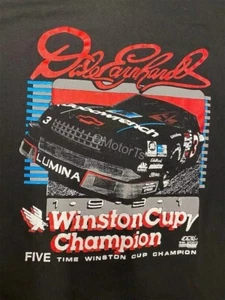 Camiseta Campeón Copa Winston NASCAR 1990 Dale Earnhardt Talla Grande - Imagen 1 de 6