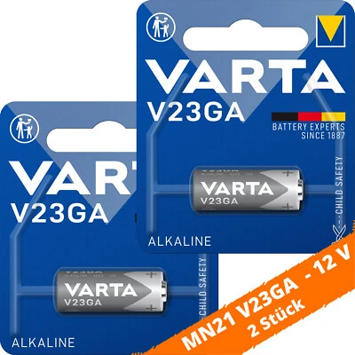 2 x Varta V23GA 12V Batterie Knopfzelle MN21 P23GA A23 23A LR23 LRV08 4223 - Bild 1 von 3