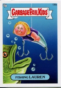 Garbage Pail Kids Mini Cards 2013 Base Card 136a Fishing LAUREN - Picture 1 of 1