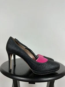 Women's Miu Miu Glitter High Heel Size 36.5 EUR - Picture 1 of 24