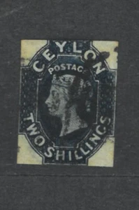 Ceylon, 2 shillings, used, two shillings, - Picture 1 of 2