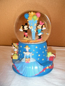 Disney's 100 Musical Birthday water globe tune When You Wish Upon A Star  w/BOX - Bild 1 von 12