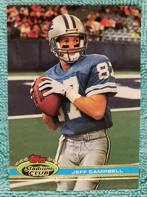 1991 TOPPS STADIUM CLUB JEFF CAMPBELL #132 DETROIT LIONS  - Image 1 of 4