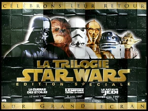 STAR WARS Trilogie Affiche Cinema 400 x 300 cm Movie Poster Ressortie 1997 - Imagen 1 de 1