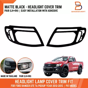 FARO NEGRO MATE LUZ LUZ LÁMPARA CUBIERTA MOLDURA FORD RANGER UTE PX 12-15 T6 - Imagen 1 de 12