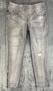 Rock & Republic Fever Gray Jegging Womens 12 Ankle Zip Pull On Stretch Slimming - Picture 1 of 12
