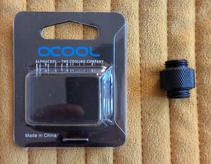 1 x Alphacool HF Doppelnippel G1/4 AG bis G1/4 AG 10mm -DBlack - Neu Portofrei - Bild 1 von 4